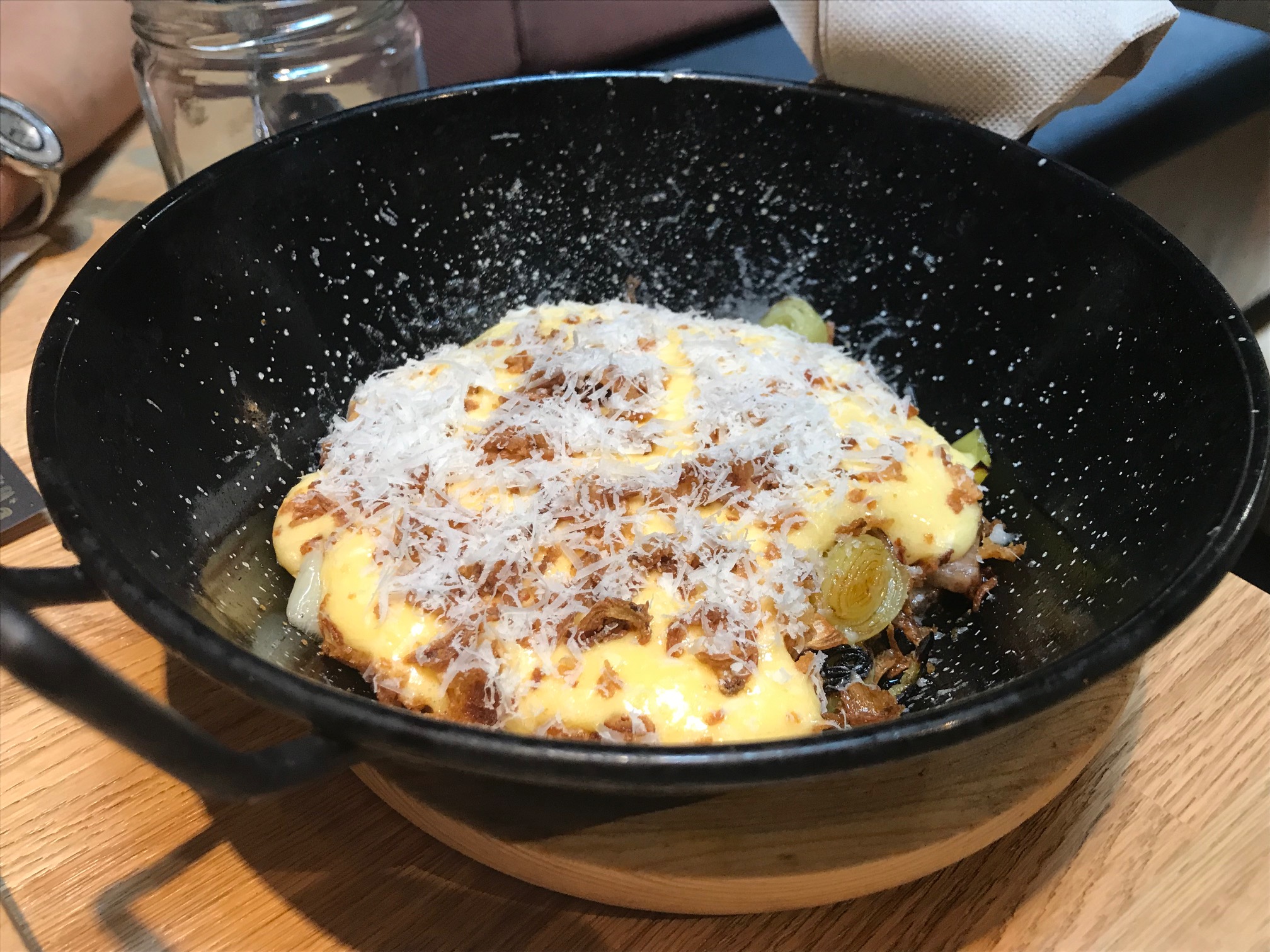  cazuela de puerros a la carbonara