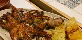 Aladroc Fish Bar (Ruzafa, Valencia) Pulpo a la brasa, especialidad de Aladroc Fish Bar en Ruzafa